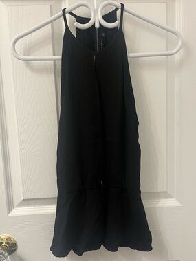 Zara Black Halter Top with White